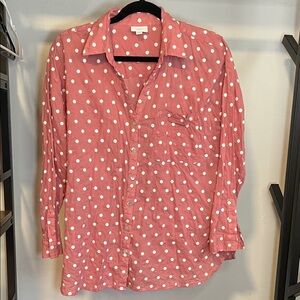 J. Jill Rose Blouse with Ivory Dots